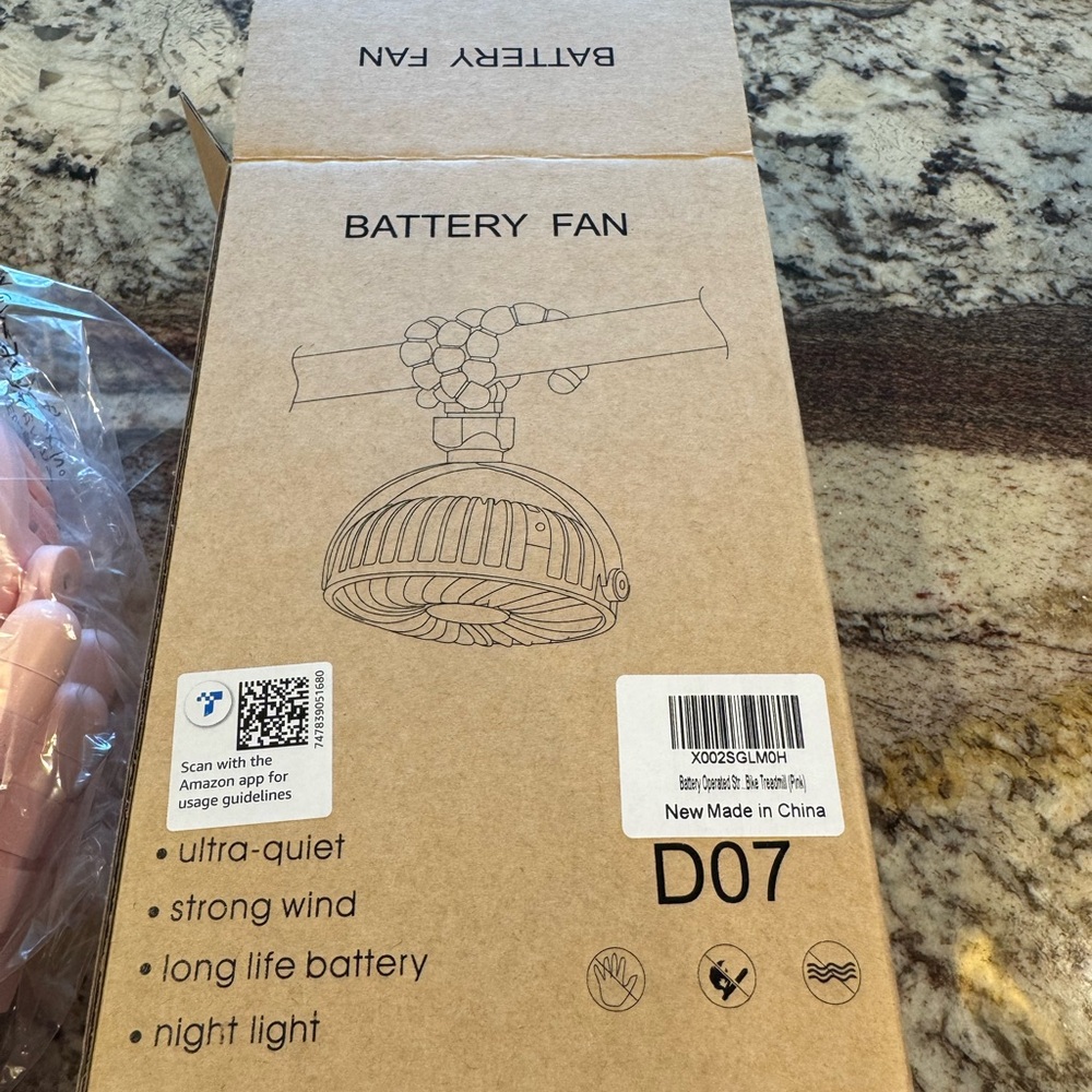 Pink Battery Fan by - Picture 3 of 3